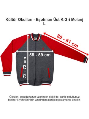 Kültür Okulları-Kültür 2000 Koleji Eşofman Üst Koyu Gri Melanj L