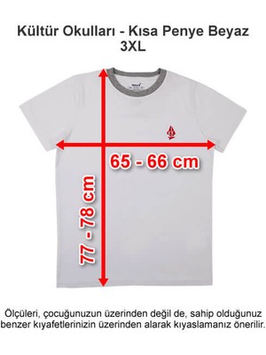 Kültür Okulları-Kültür 2000 Koleji Kısa Penye Beyaz 3xl