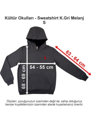 Kültür Okulları-Kültür 2000 Koleji Sweatshirt Koyu Gri Melanj S