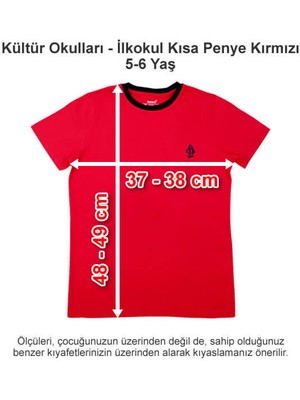 Kültür Okulları-Kültür 2000 Koleji Ilkokul Kısa Penye Kırmızı 5-6 Yaş