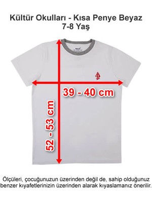 Kültür Okulları-Kültür 2000 Koleji Kısa Penye Beyaz 7-8 Yaş