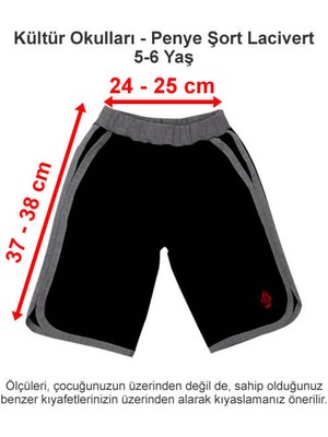Kültür Okulları-Kültür 2000 Koleji Penye Şort Lacivert 5-6 Yaş