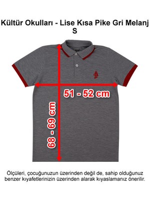 Kültür Okulları-Kültür 2000 Koleji Lise Kısa Pike Açık Gri Melanj S