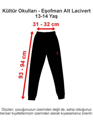 Kültür 2000 Koleji Eşofman Alt Lacivert 13-14 Yaş