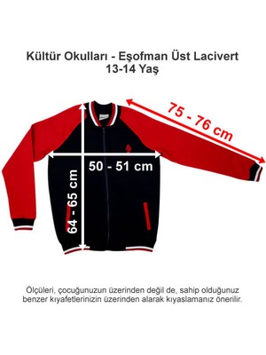 Kültür 2000 Koleji Eşofman Üst Lacivert 13-14 Yaş