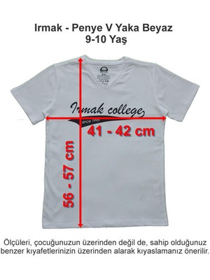 Irmak Okulları Penye V Yaka Beyaz 9-10 Yaş