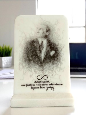 Mermer Masaüstü Atatürk Portresi