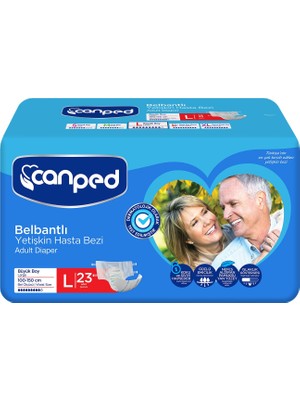 Canped Belbantlı Hasta Bezi Büyük Boy Large 23 Adet