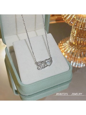 Mlhbcy Bayan Titanyum Çelik Kolye Kolye Zinciri Mücevherat (Yurt Dışından)