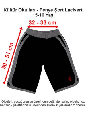 Kültür Okulları-Kültür 2000 Koleji Penye Şort Lacivert 15-16 Yaş
