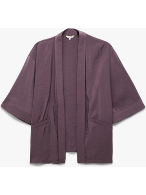 Koton Modal Kumaş Cepli 3/4 Geniş Kollu Kimono