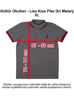 Kültür Okulları-Kültür 2000 Koleji Lise Kısa Pike Açık Gri Melanj Xl