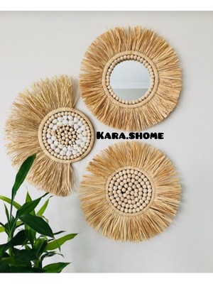 Elite Rafya Boncuklu Yelpaze Boncuklu 3 Lü Set 1 Adet