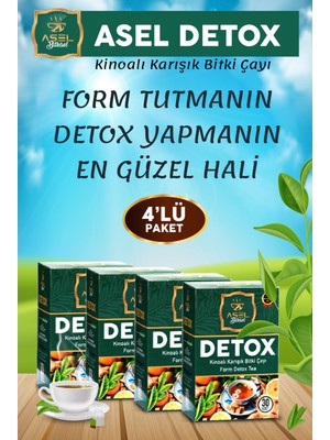 Asel Kinoa Çayı detox form diyette çay (4'lü Set )