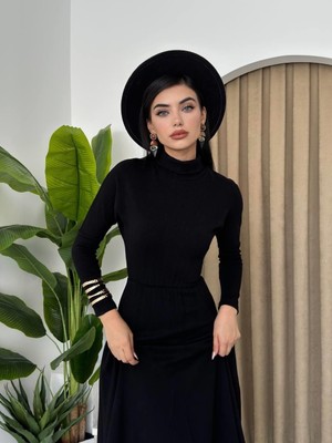Modavera Dina Boğazlı Midi Elbise