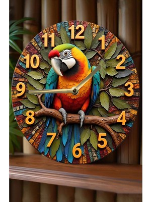 Sessiz Yuvarlak Ahşap Duvar Saati, Kuvars Hareketli 3D Görünümlü 2d Saat SDW105