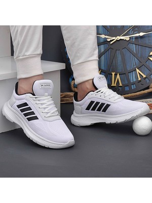 2202-JAMPER Anatomik Tabanlı Ultra Hafif Unisex Bağcıklı Sneakers Ayakkabı - NKT02202-BEYAZ-40