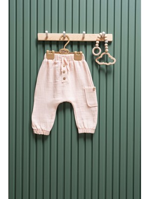 Bebek Müslin Şalvar Düğmeli Pantolon – 6 Ay - 3 Yaş