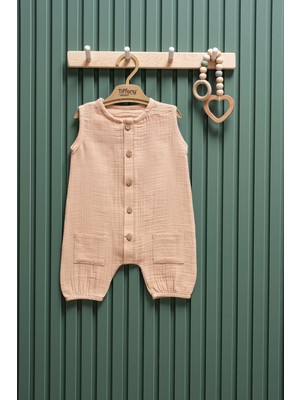 Müslin Kısa Atlet Tulum – 6-24 Ay | %100 Pamuk Yazlık Bebek Tulum