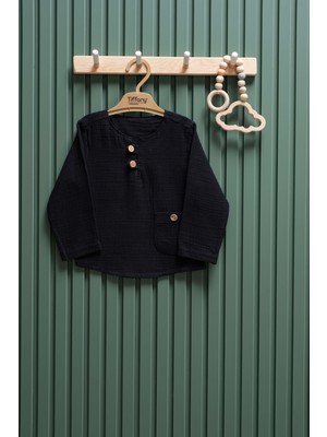 Unisex  Müslin Uzun Kollu Tişört – 6 Ay - 3 Yaş | %100 Pamuk