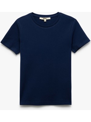 Koton Pamuklu Kısa Kollu Bisiklet Yaka Basic Tişört