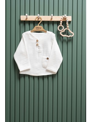 Unisex  Müslin Uzun Kollu Tişört – 6 Ay - 3 Yaş | %100 Pamuk