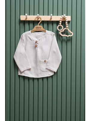 Unisex  Müslin Uzun Kollu Tişört – 6 Ay - 3 Yaş | %100 Pamuk