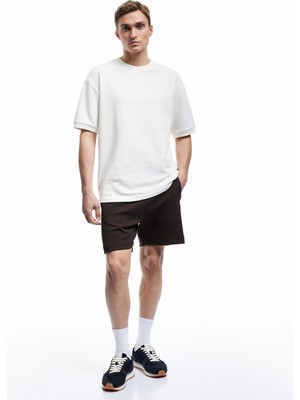 Koton Dikiş Detaylı Cepli Pamuklu Beli Bağcıklı Kısa Şort