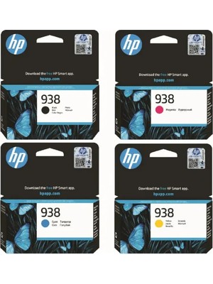 Hp 938 Kartuş Seti 4 Renk Multipack - Officejet Pro 9110, 9130, 9730