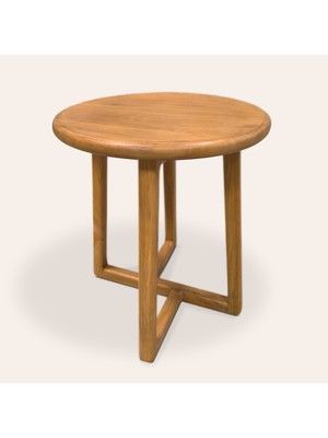 Sumatra Teak Wood Yan Sehpa 40X40X45 cm Natural