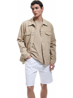 Koton Normal Bel Pamuklu Bermuda Oversize Jean Şort