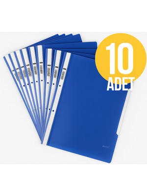 Nistabolje 10 Adet Mavi Telli Dosya A4 Ölçüsünde Kaliteli ve Ergonomik Tasarım