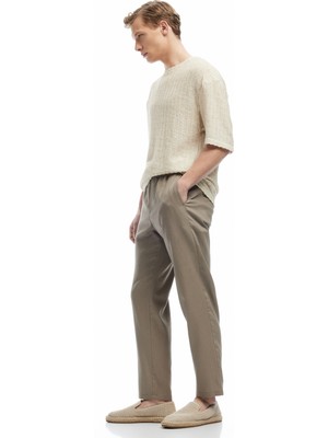 Koton Beli Bağcıklı Keten Viskon Karışımlı Chino Pantolon