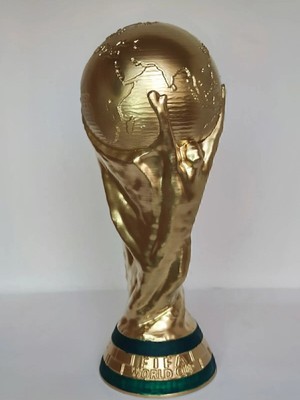 Goplast Elite 15 cm Boy Fifa Dünya Kupası Gold Kaplama Messi Qatar Futbol 1 Çocuklar İçin Şık Hediyelik