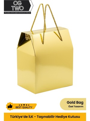 OGTWO Anneler Günü Özel Tasarım Hediye Kutusu Hediyelik Boş Karton Özel Çanta Hediye Paketi - 24x14x20cm