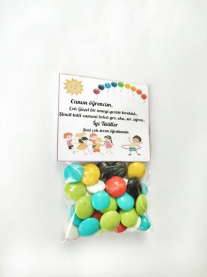 Rengarenk Hediyelik Elite 5 Adet Karne Hediyesi Taze Bonibon Seker 1 Adet