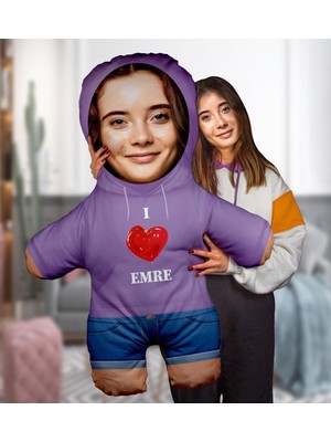 Ejoya Elite Süper Sevgilim Peluş Oyuncak 100X80 cm Düz Desenli Çocuklar İçin Türkiye Menşeli
