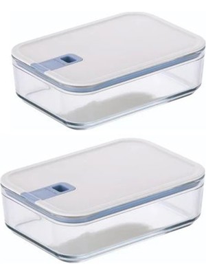 Neoflam Perfect Seal 1600ML Cam Saklama Kabı 2 Li Tek Bölmeli Sızdırmaz Tasarım ile Çok Amaçlı Kullanım