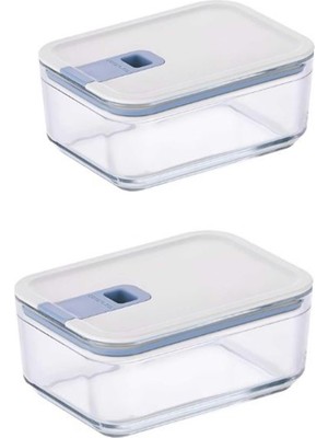 Neoflam Perfect Seal Dikdörtgen 2 Li Cam Saklama Kabı 500 ml
