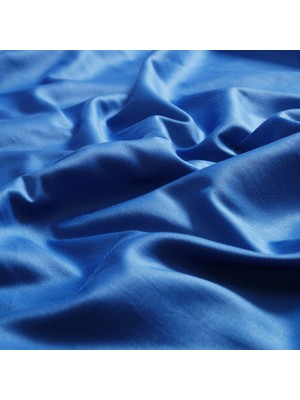 Zsa Zsa Zsu Solıd Koyu Mavi Kıng Sıze Pamuk Nevresim Seti