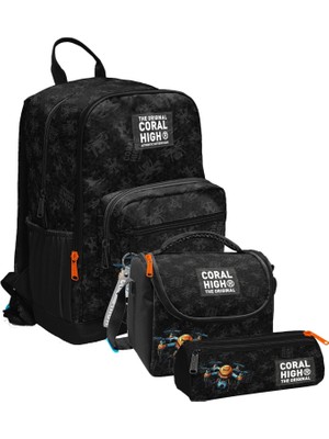 Coral High Ilkokul ve Ortaokul Okul Çanta Üçlüsü - Erkek Çocuk, Drone Pilotu Siyah