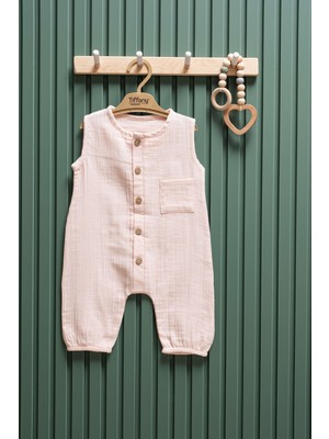 Müslin Uzun Atlet Tulum – 3-24 Ay | %100 Pamuk Bebek Yazlık Tulum