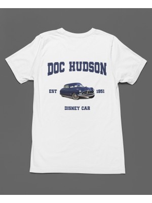 Bumeta Doc Hudson Arabalar Cars Şimşek Mcqeen Unisex Tişört T-Shirt