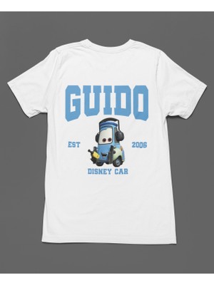 Bumeta Guido Arabalar Cars Şimşek Mcqeen Unisex Tişört T-Shirt