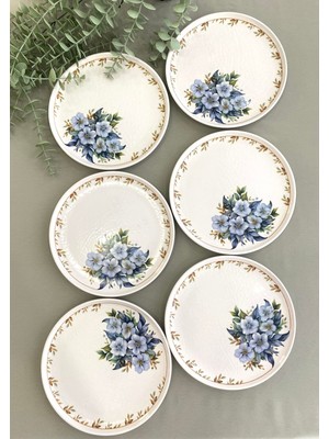 Yediveren Çiçeği 6 Adet 20 cm Pasta Tabağı
