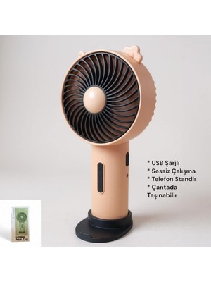 Summer USB Şarjlı El Fanı I Taşınabilir Mini Fan I Yaz Serinleticisi I Vantilatör I Telefon Stantlı