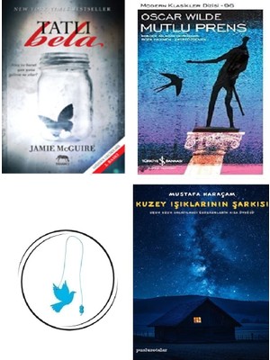 Tatlı Bela - Jamie Mcguire + Mutlu Prens + Kuzey Işıklarının Şarkısı + Uçan Kuş Ayraç (Bu Set Yeni ve Eski Kitaplardan Oluşmaktadır)