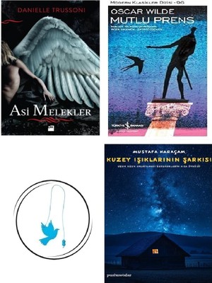 Asi Melekler - Danielle Trussoni + Mutlu Prens + Kuzey Işıklarının Şarkısı + Uçan Kuş Ayraç (Bu Set Yeni ve Eski Kitaplardan Oluşmaktadır)