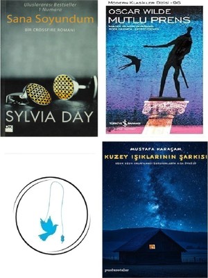 Sana Soyundum Sylvia Day  + Mutlu Prens + Kuzey Işıklarının Şarkısı + Uçan Kuş Ayraç (Bu Set Yeni ve Eski Kitaplardan Oluşmaktadır)