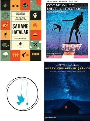 Şahane Hatalar - Heather Mcelhatton + Mutlu Prens + Kuzey Işıklarının Şarkısı + Uçan Kuş Ayraç (Bu Set Yeni ve Eski Kitaplardan Oluşmaktadır)